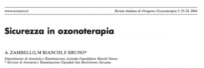 Sicurezza in ozonoterapia 